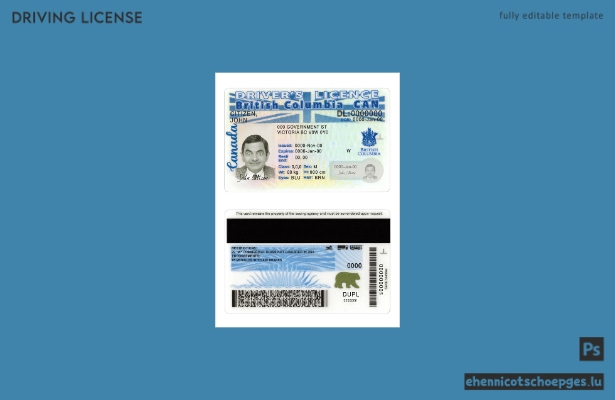 Führerschein Kanada/British Columbia – neue Version – Beispielvorschau